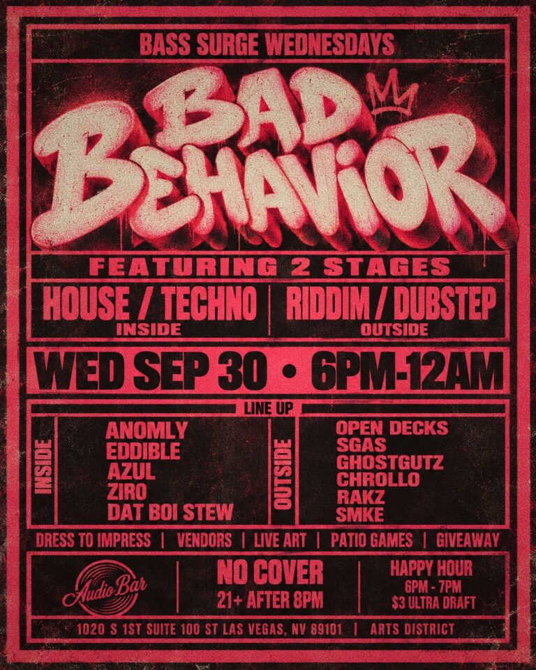 BASS SURGE WEDNESDAYS event poster