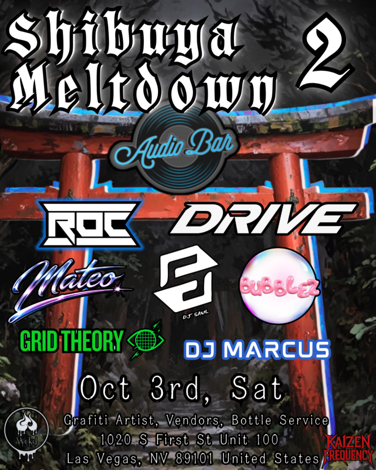 shibuya Meltdown ii & 702 saturdays takeover event poster
